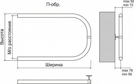 Эконом П-обр AISI 32х2 500х500 Полотенцесушитель  TERMINUS Орск - фото 3