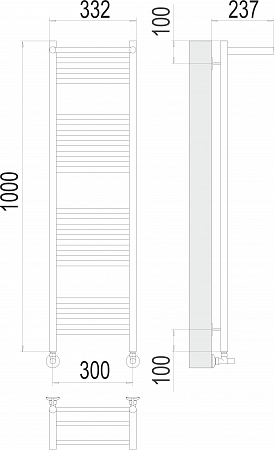 Аврора с/п П20 300х1000 Полотенцесушитель  TERMINUS Орск - фото 3