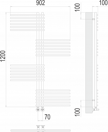 Европа П24 70х1200 Полотенцесушитель  TERMINUS Орск - фото 3