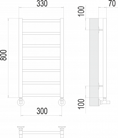 Контур П7 300х800 Полотенцесушитель  TERMINUS Орск - фото 3