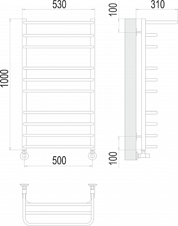 Арктур П10 500х1000 Полотенцесушитель  TERMINUS Орск - фото 3