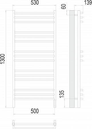 Соренто П15 500х1300 электро (sensor quick touch) Полотенцесушитель  TERMINUS Орск - фото 3