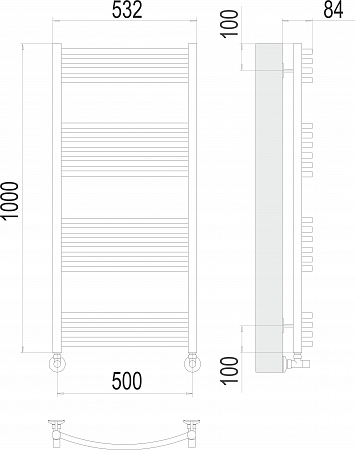 Классик П20 500х1000 Полотенцесушитель  TERMINUS Орск - фото 3