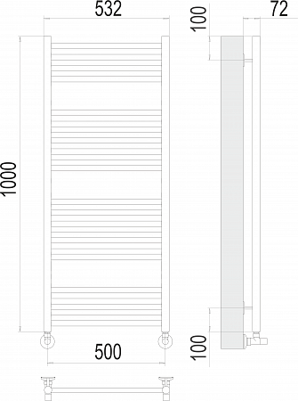 Аврора П20 500х1000 Полотенцесушитель  TERMINUS Орск - фото 3