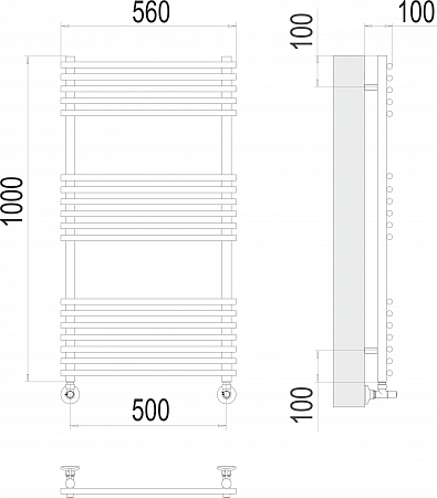 Ватра П18 500х1000 Полотенцесушитель  TERMINUS Орск - фото 3