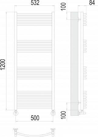 Классик П22 500х1200 Полотенцесушитель  TERMINUS Орск - фото 3