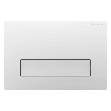 Клавиша смыва для инсталляции Terminus Classic кнопка прямоугольник цвет белый Орск - фото 1