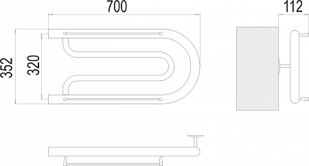 Фокстрот БШ 320х700 Полотенцесушитель  TERMINUS Орск - фото 3