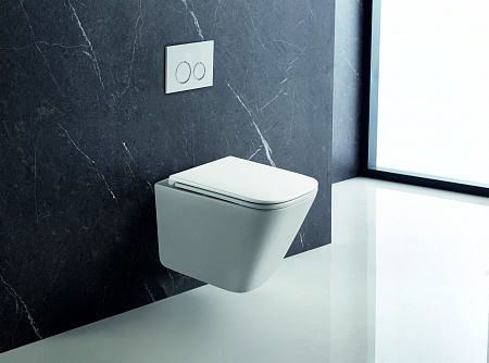 Подвесной унитаз безободковый Terminus Ватикан Monolit 490х340 белый Орск - фото 1