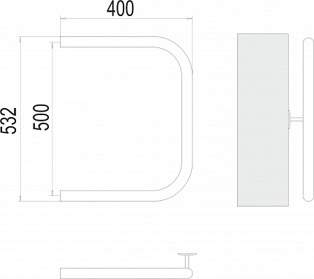 П-обр AISI 32х2 500х400 Полотенцесушитель  TERMINUS Орск - фото 3